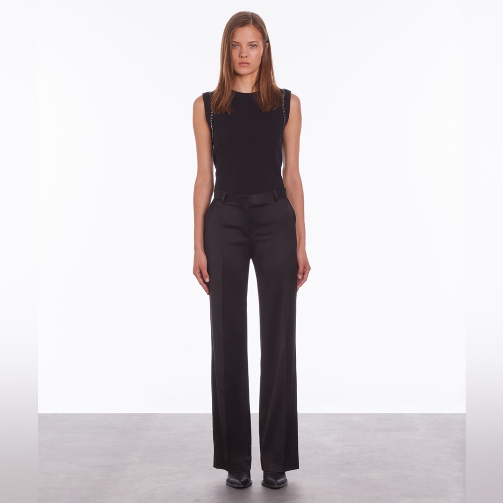 The Kooples Pleated Satin Trouser Pants